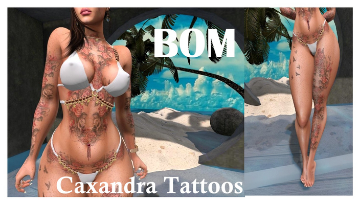 (BOM) DEADLY ROSES BODY TATTOOO