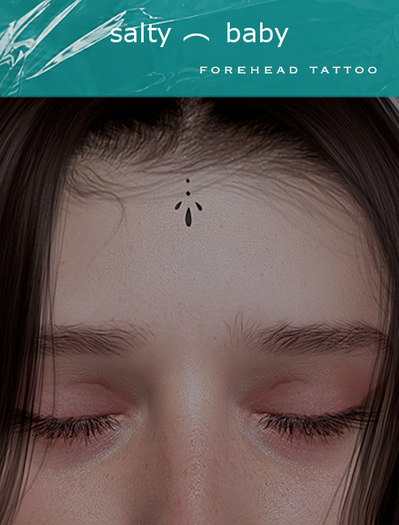 salty ⌒ baby - gift, hairline drop tattoo, dollarbie. 