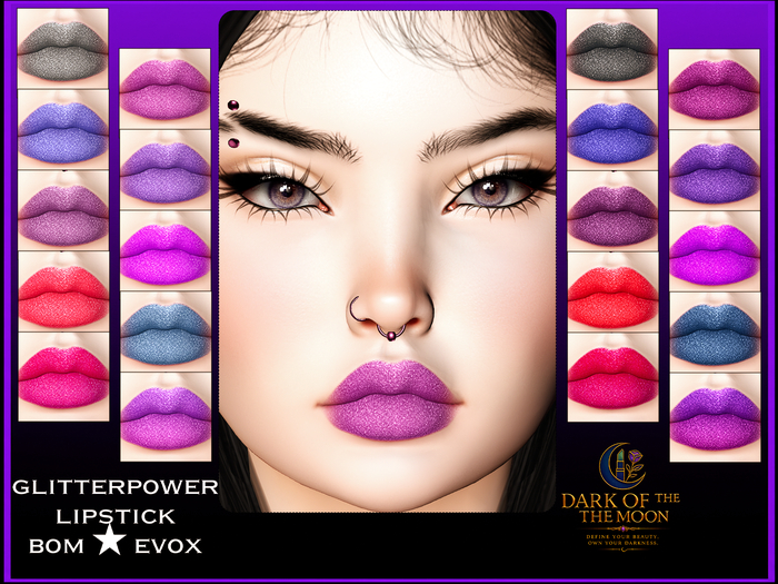D&M  Lipstick BOM - Glitter Power Lips Evox