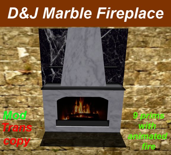 D&J Marble fireplace (boxed)
