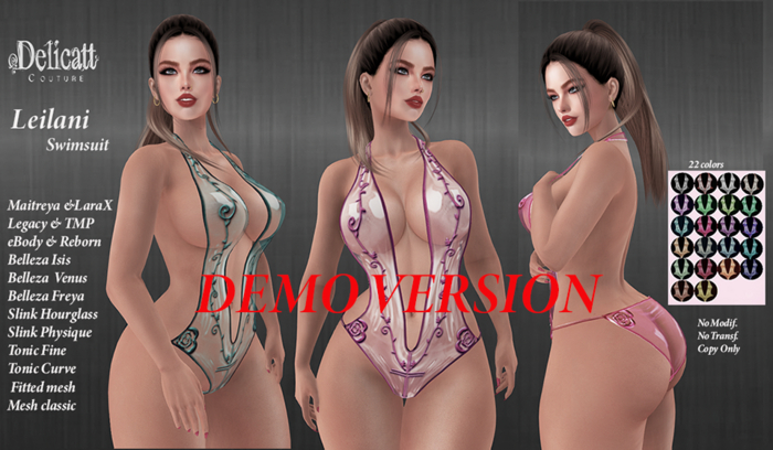Delicatt Couture - Leilani Swimsuit - demo