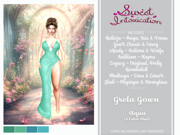 ::Sweet Intoxication:: Greta Gown - Aqua