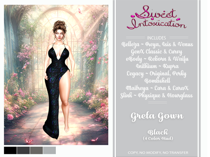 ::Sweet Intoxication:: Greta Gown - Black