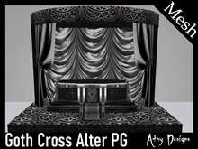 [Athy Designs] Goth Cross Alter & Surround - Vampire Gothic Furniture