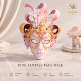 Pink Fantasy Face Mask Avatar Accessory | Ornate Venetian Style | Copy Modify | 6 LI