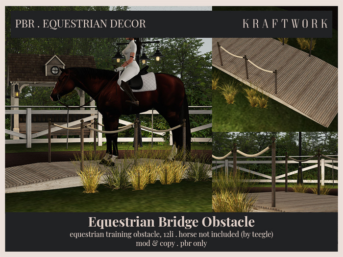 KraftWork Equestrian Bridge Obstacle (Add Me)