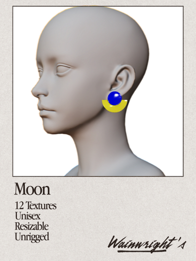 OUT OF ORDER - 80s Moon Earrings [add to unpack]