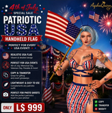 Patriotic USA Handheld Flag – 4th of July Event Accessory