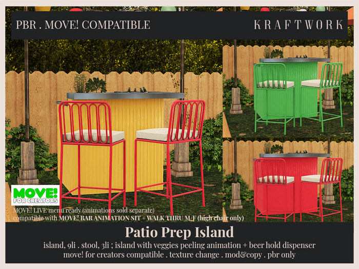 KraftWork Patio Prep Island (Add Me)