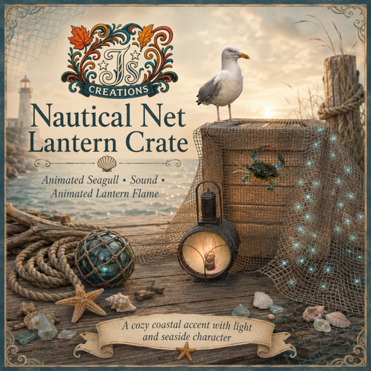 *Js* Creations Nautical Net Lantern Crate 