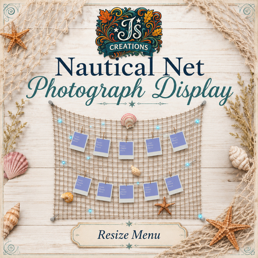 *Js* Creations Nautical Net Photograph Display
