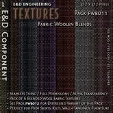 [FWB011] 6 Tightly-Checkered Blended Wool Skirt, Kilt, Dress Textures from E&D ENGINEERING
