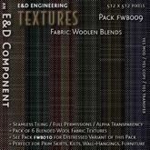 [FWB009] 6 Tightly-Checkered Blended Wool Skirt, Kilt, Dress Textures from E&D ENGINEERING
