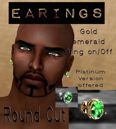 __EARINGS ROUND EMERALD