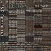 [FPW005] 6 Patterned Wool Fabric Scarf Hat Sweater Textures from E&D ENGINEERING