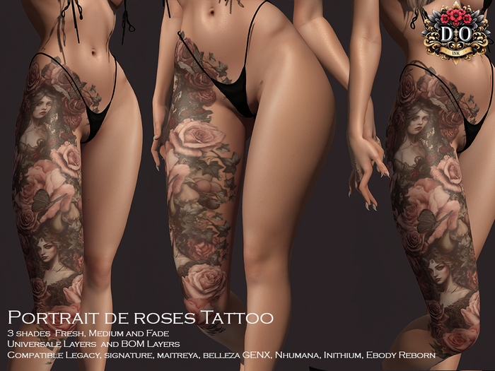 DO INK TATTOO PORTRAIT DE ROSES