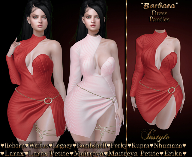 InStyle Dress * Barbara* - v2 Red