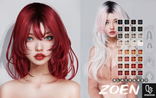 [monso] Zoen Hair /Black & Red