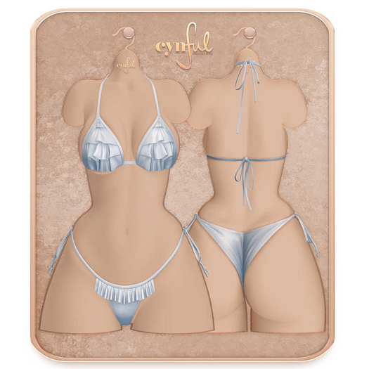 Cynful Beach Cutie - Ruffle Kini - Cloud