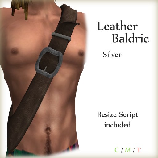 [H] Leather Baldric(Silver)