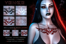VENGE - BOM - 'Tribal Ankh' Chest Tattoo