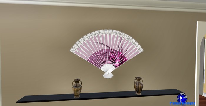 Pink Flowers Wall Mural Fan