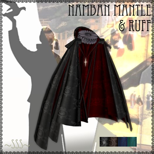~SSS~ Namban mantle & Ruff - black <resizable>