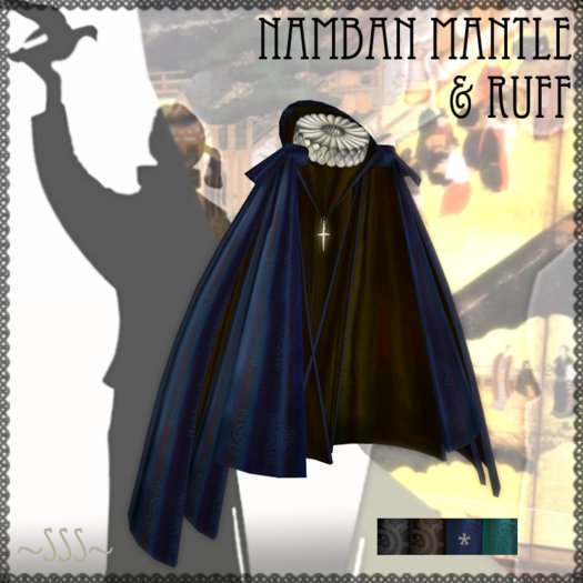 ~SSS~ Namban mantle & Ruff - dark blue <resizable>