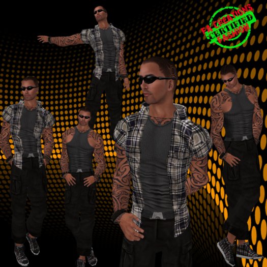*FAC*summer outfit black/white-boxed