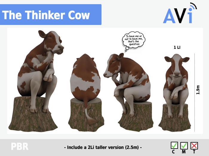*AVI* The Thinker Cow