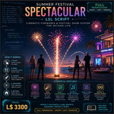Summer Festival Spectacular LSL Script Full Perm | Cinematic Fireworks & Festival Show System for Second Life