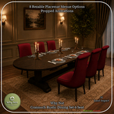 Why Not - Crannoch Rustic Dining Set-6 Seat-Add Me