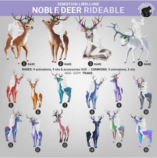 SEmotion Libellune Noble Deer Rideable RARE 04