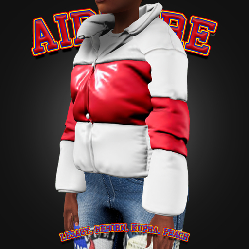 AxH - Leslie White Ribbed Winter Bubble Coat
