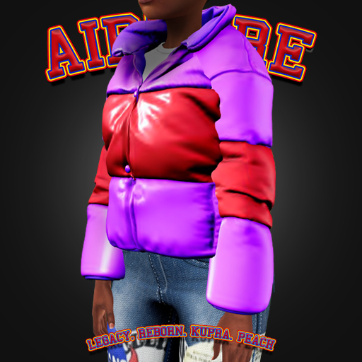 AxH - Leslie Purple Ribbed Winter Bubble Coat