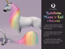 Lunistice: Rainbow - Unicorn Teeglepet Mane & Tail Fluff
