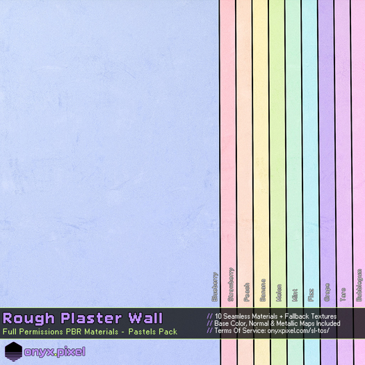 onyx.pixel - Materials - Rough Plaster - Pastels