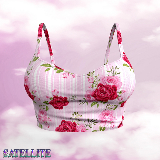 Pink Roses Crop Top REBORN