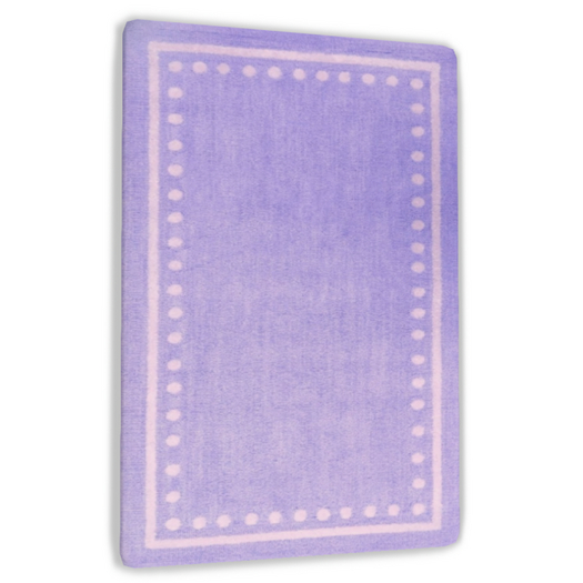 Child Room Rug Plush Purple Dots (ADD)