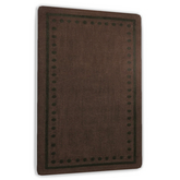 Child Room Rug Plush Brown Dots (ADD)