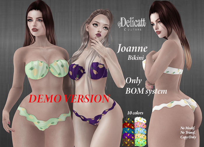 Delicatt Couture - JOANNE BIKINI - BOM SYSTEM - demo