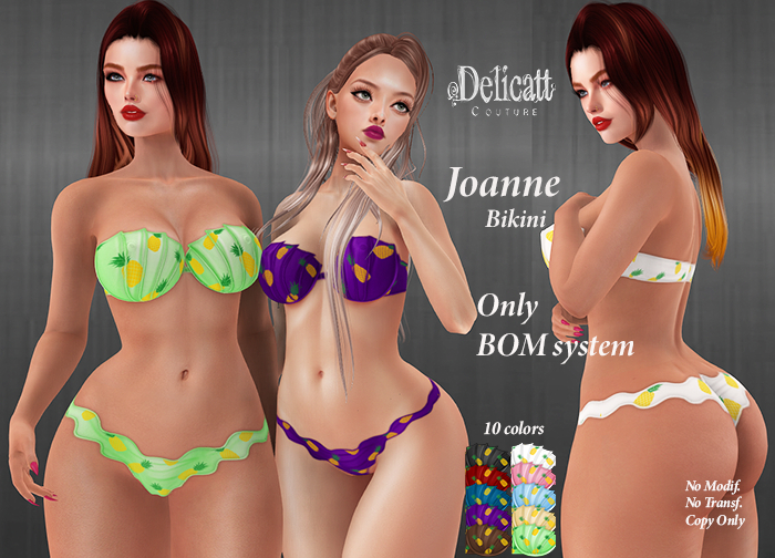 Delicatt Couture - JOANNE BIKINI - BOM SYSTEM  - JULY 07♥2026♥.