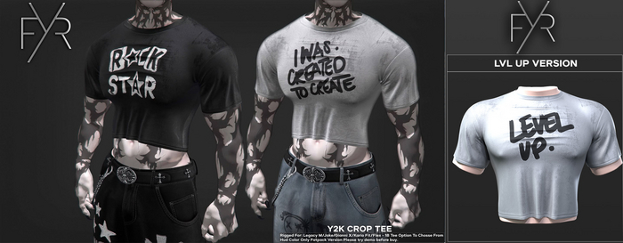 FYR - Y2K Crop Tee - Level UP 1