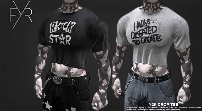 FYR - Y2K Crop Tee (Demo)