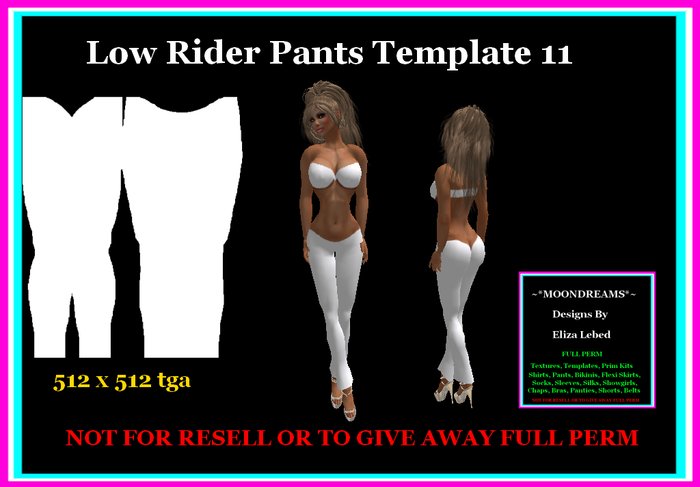 Low Rider Pants Template 11
