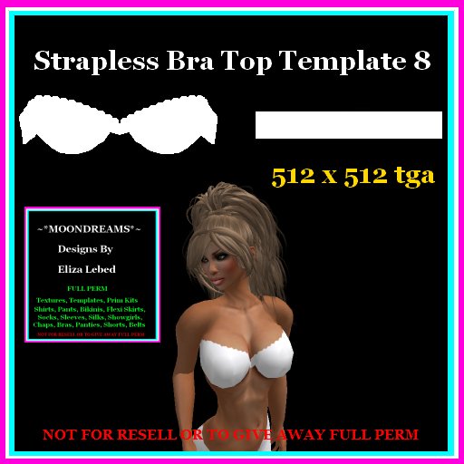 Strapless Bra Top Template 8