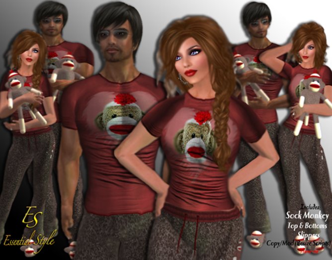  ~*Es Stylez*~Sock Monkey Pajama set