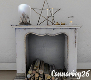 ionic :  Winter decor Fireplace flowers in december