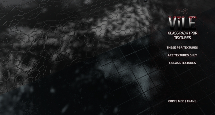 [Vile] - Glass PBR Textures Box (Add Me)