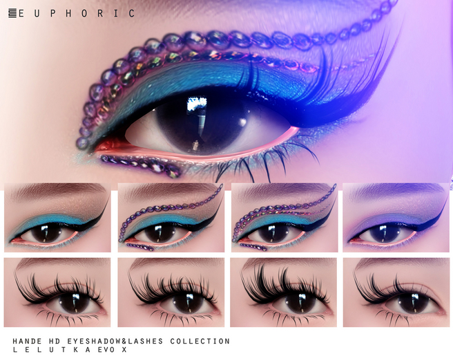 EUPHORIC .Hande Eyeshadow&lashes . LeLUTKA